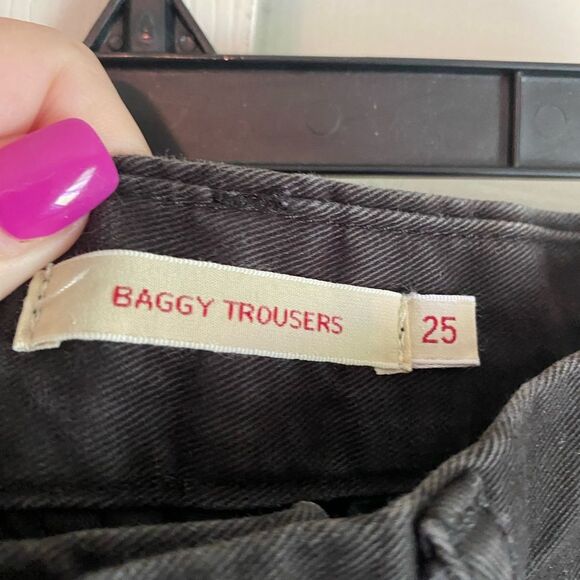 Levi’s baggy trousers black pants waist 25 length 29 grunge neutral minimalist - Picture 6 of 9